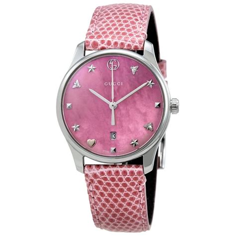 pink gucci quartz watch snakeskin band|gucci g timeless collection.